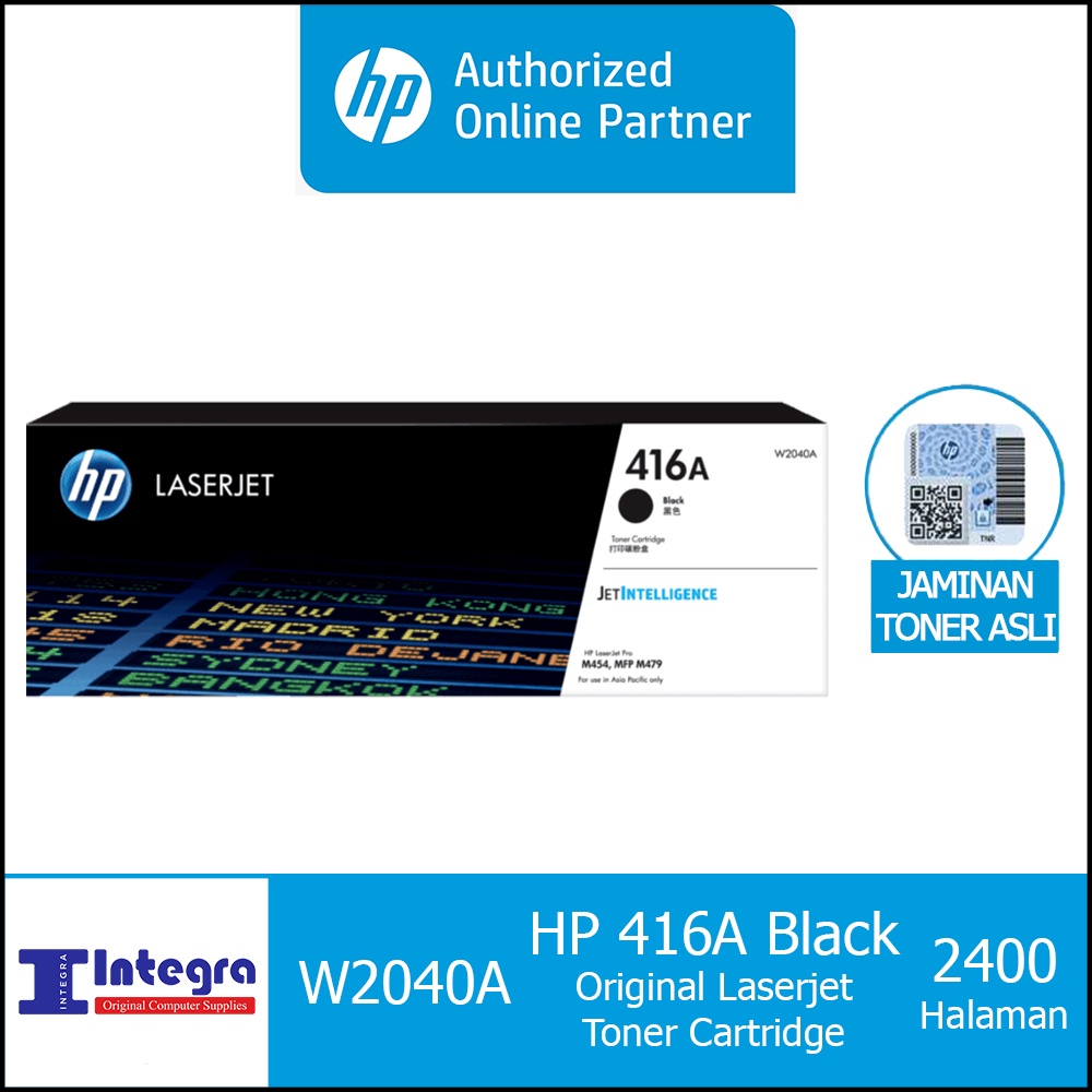 Toner HP 416A Black Original LaserJet Cartridge - W2040A