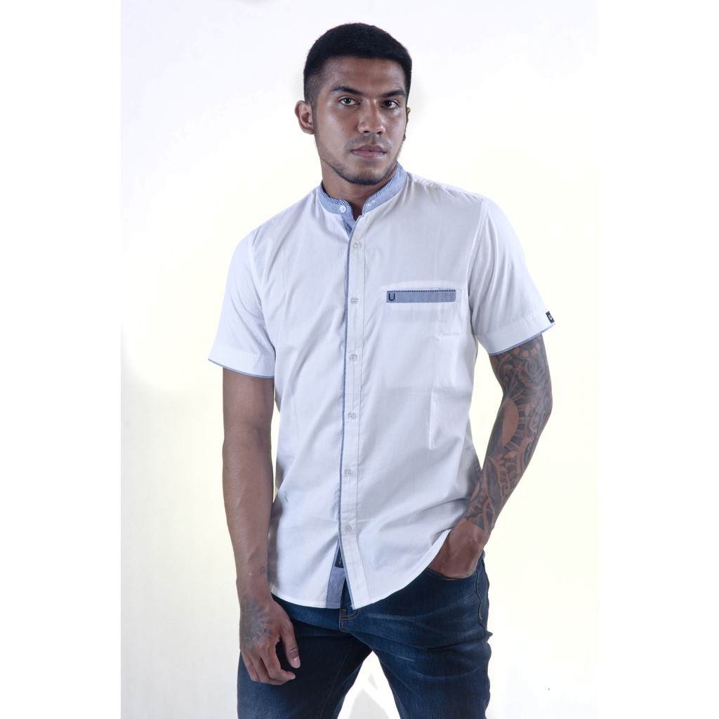 U8 – Kemeja Pria Lengan Pendek Bahan Katun & Oxford Size Besar