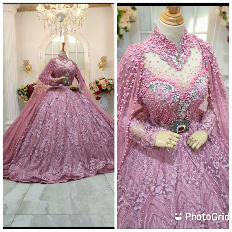 TERBARU//GAUN PENGANTIN BARBIE MEWAH BEREKOR TRIDI//GAUN WEDDING FULL PAYET