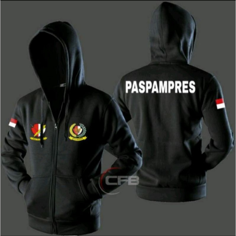 jaket hoodie zipper paspampres / jaket sweater resleting paspampres
