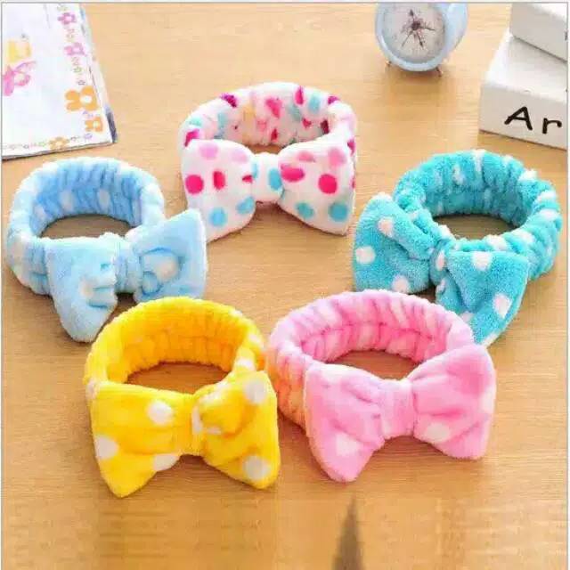 BANDO BLUDRU PITA KECIL/ BANDANA BLUDRU HALUS MOTIF PITA KECIL SATUAN RANDOM