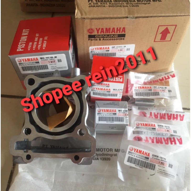 BLOK SEHER NMAX WR 155 R15 V3 SET PISTON KIT R15 V3 ASLI ORI YAMAHA 2DP E1311 10 &amp; BK6 WE160 00