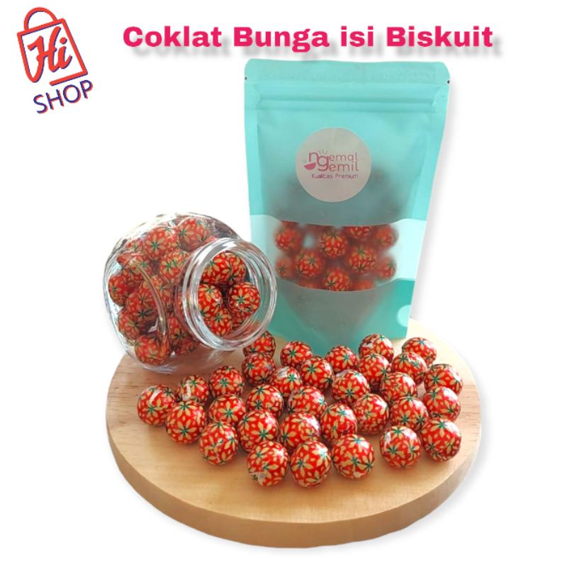 

Coklat Bunga isi Biskuit Kualitas Premium