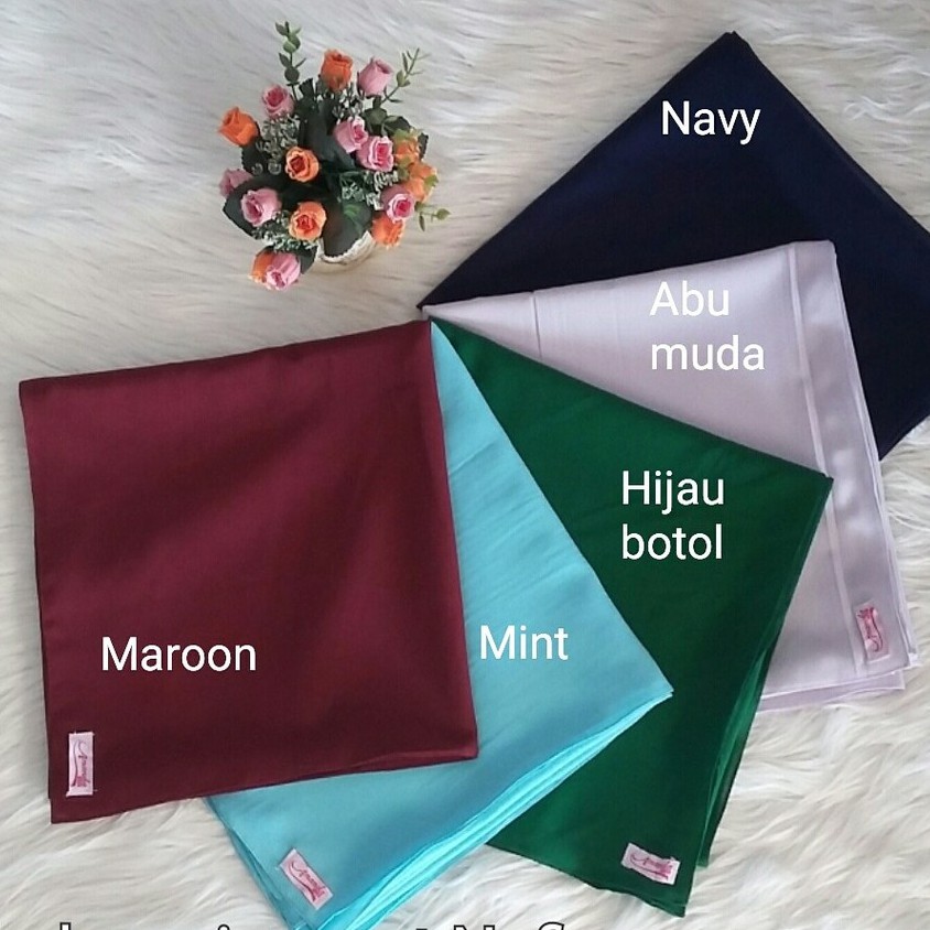 [BRAND HUSNA HIJAB] Khimar Segi Empat Wolfis 120cm / Kerudung Segi Empat Polos