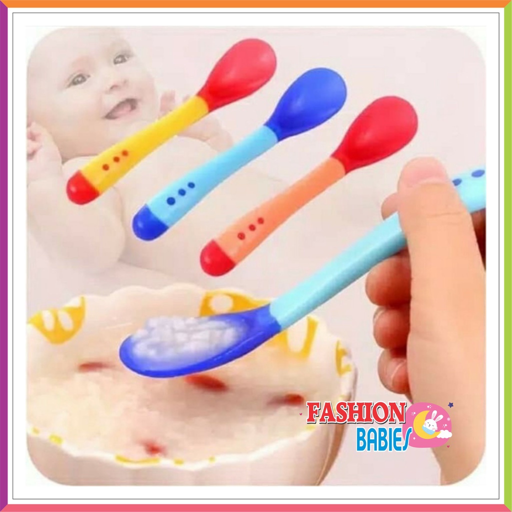 SENDOK SILICON MAKAN BAYI | SENDOK GARPU SENSOR PANAS ❤ Fashionbabies ❤