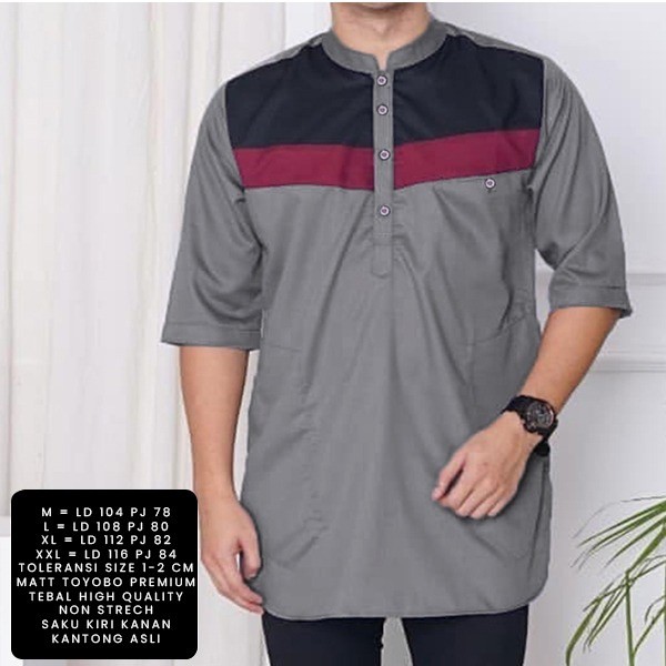 HOPYLOVY Baju Koko Pria Lengan Pendek bahan Toyobo Ndrex