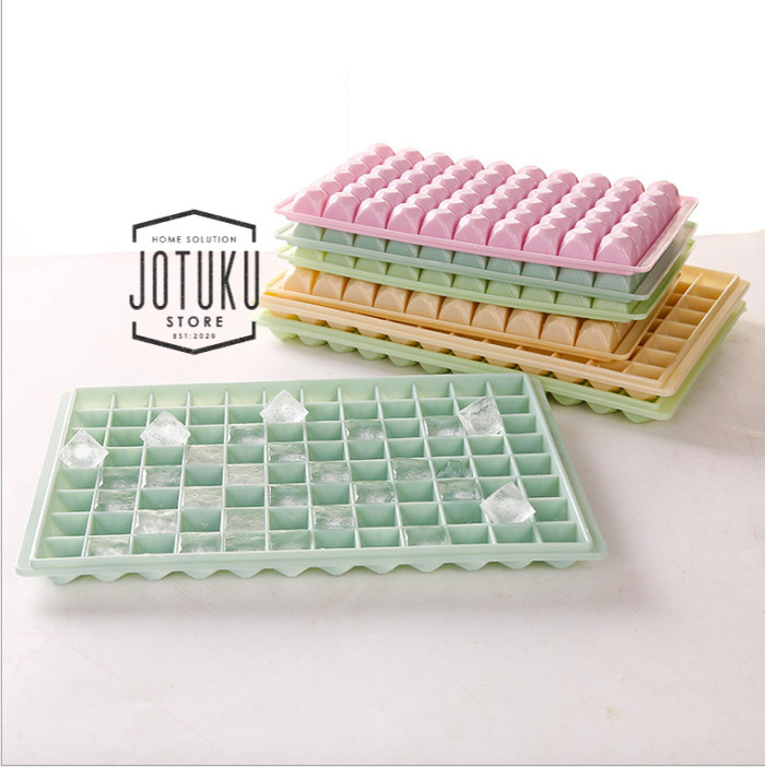 Cetakan Es Batu Silikon Persegi Es Kristal Diamond 2 Ukuran Serbaguna