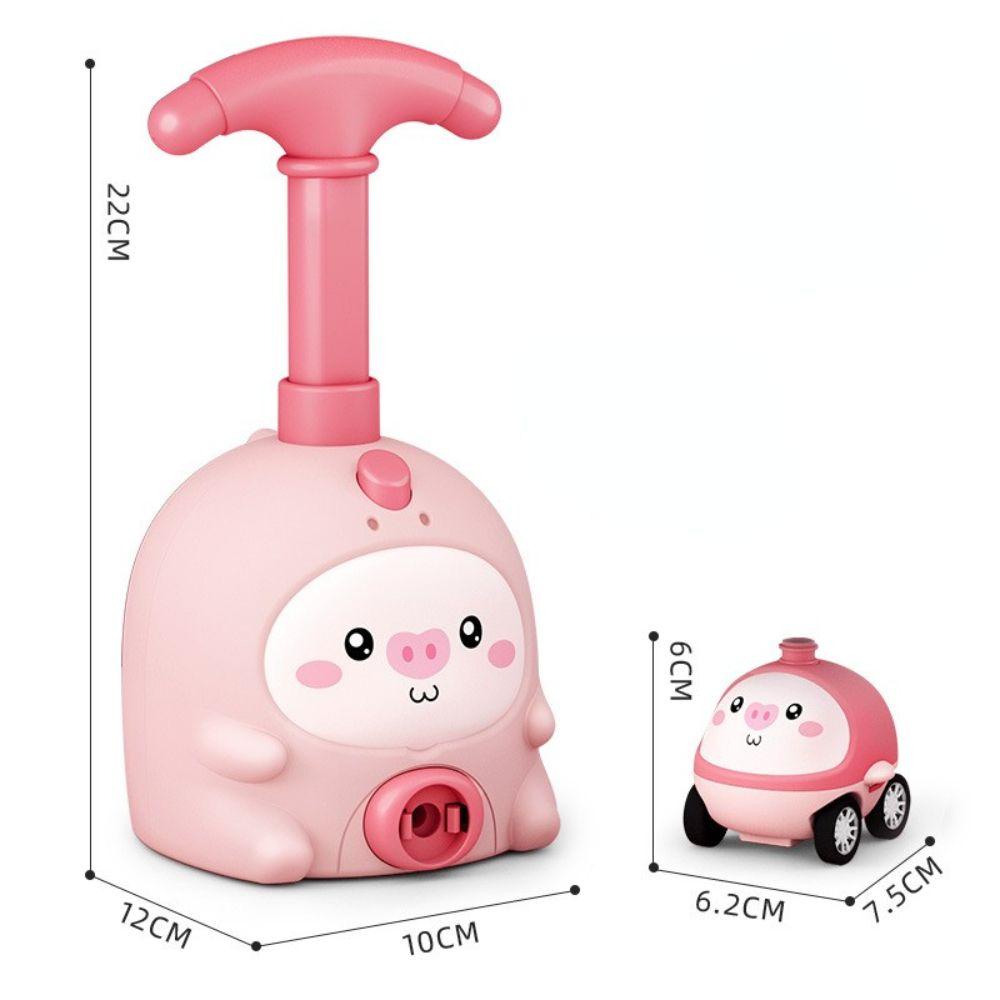 [Elegan] Mainan Anak Hadiah 3warna Baby Piggy Launching Mobil Bertenaga Balon Fisika