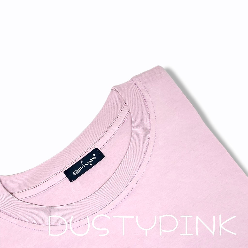 [CYC | COD] REAPICT | Kaos Basic Oversize Top XXL | Cotton Combed | Atasan Trend Wanita Murah Best Seller-Dustypink