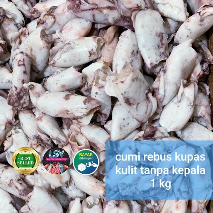 

[COD] ikan asin cumi rebus kupas kulit tanpa kepala 1 kg [COD]