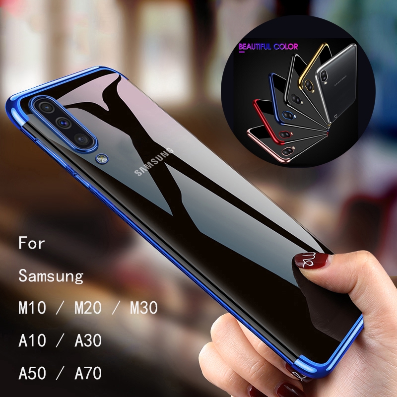 Case Samsung Galaxya50 A50s A30 A20 A70 A10 M10 M20 M30 A40s Plating Soft Case Silicone Phone Casing Shopee Indonesia