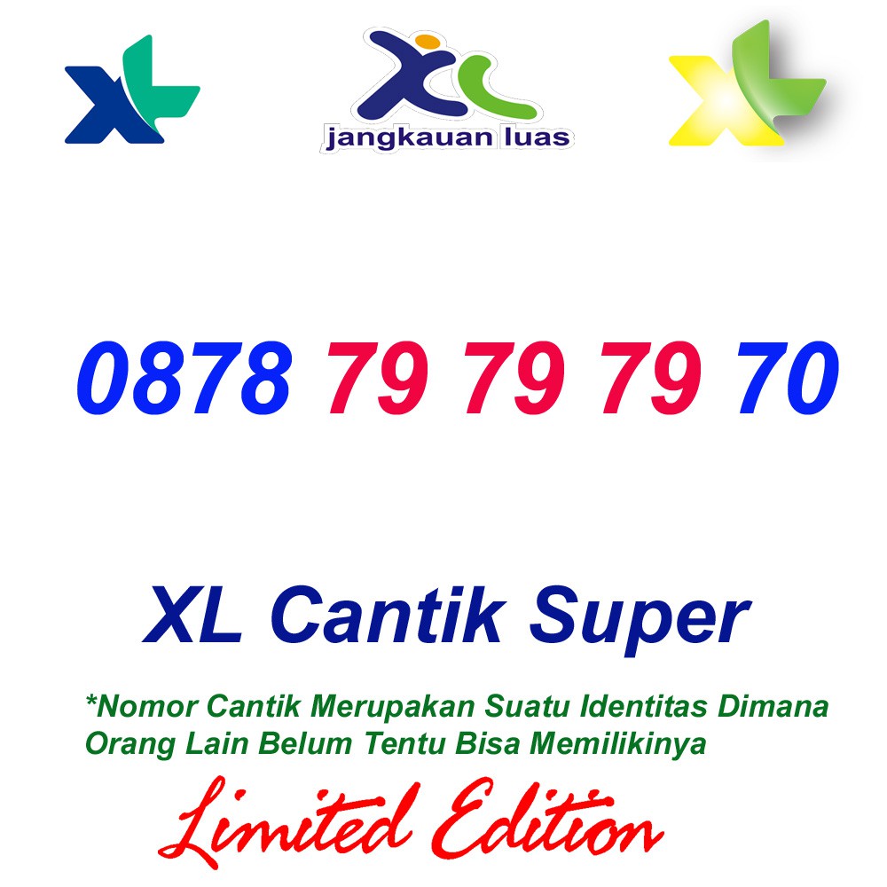 Nomor Cantik XL 0878 79 79 79 70 Kartu Perdana 4G