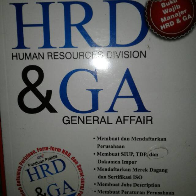 Buku panduan praktis HRD & GA