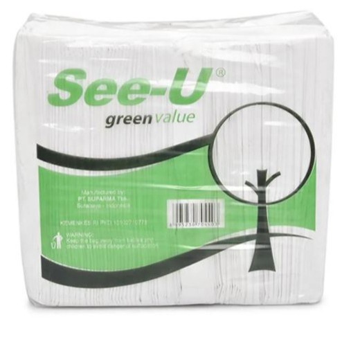 SEE-U FACIAL TISSUE GREEN VALUE 650 SHEET /2PLY