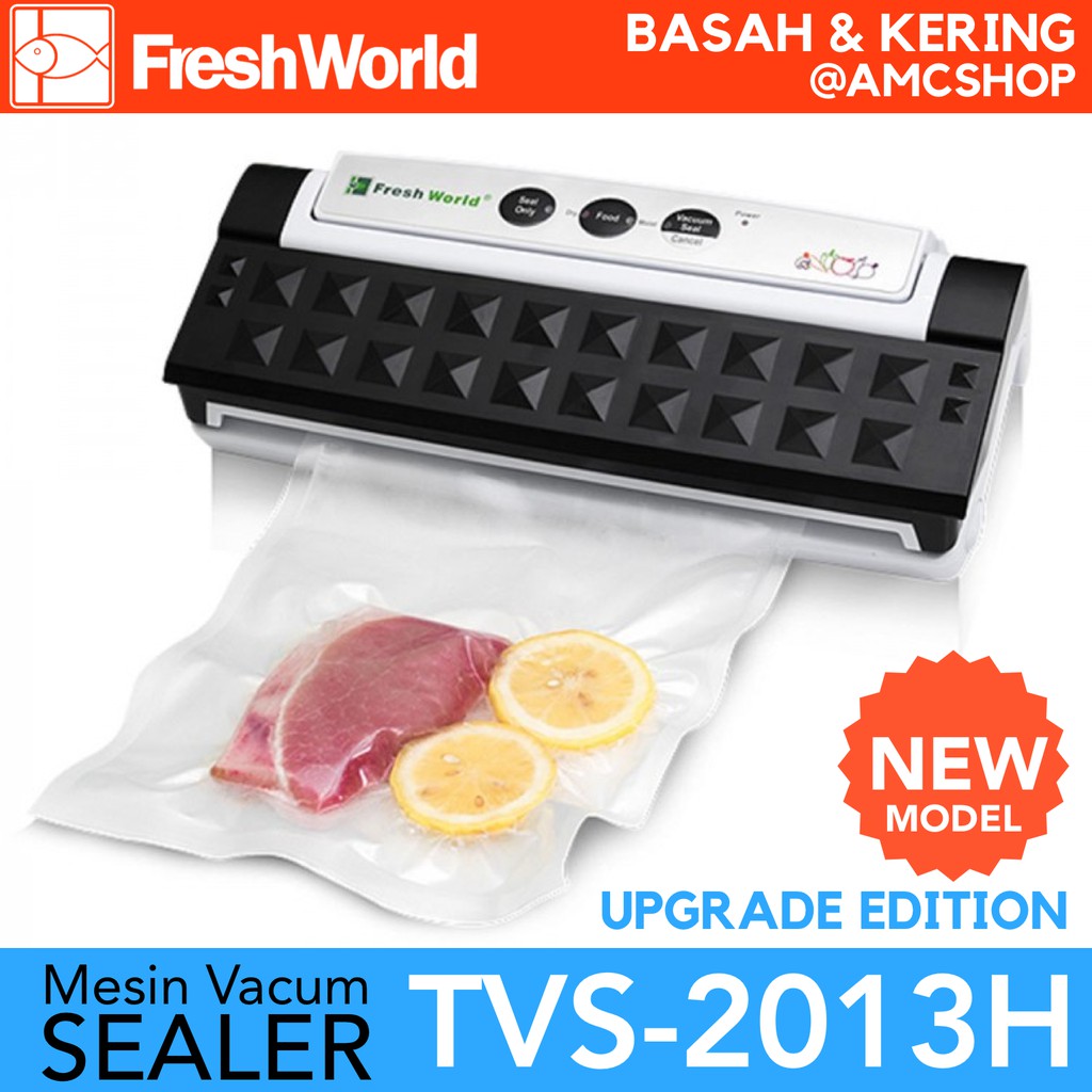 FRESH WORLD TVS-2013 TVS-2013H Mesin Vacuum Sealer Komersial Vacum (Bisa Basah)