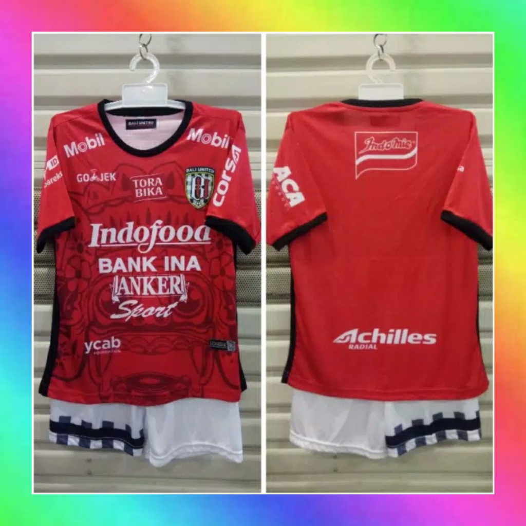 Baju anak jersey sepak bola kaos setelan olahraga Bali united merah