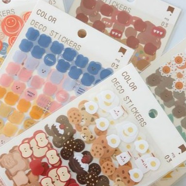 

HI116 Stiker Color Deco Cookies Apel Roti 3pcs Bahan Pet