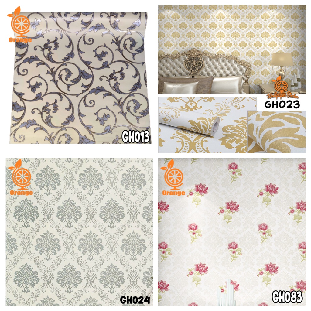 Wallpaper Dinding 3D Batik Stiker Dinding Aesthetic 45cm x 8m Wallpaper Stiker Ruang Tamu Motif Batik