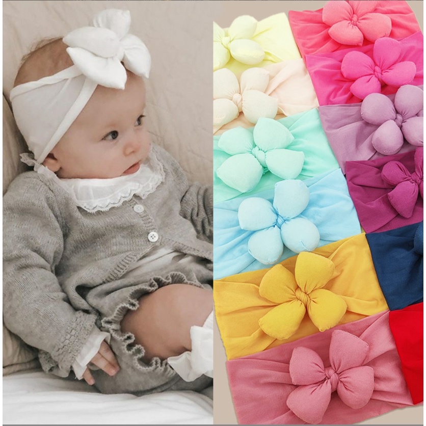 NEW Bandana pita bayi / bando kain anak import pita bantal