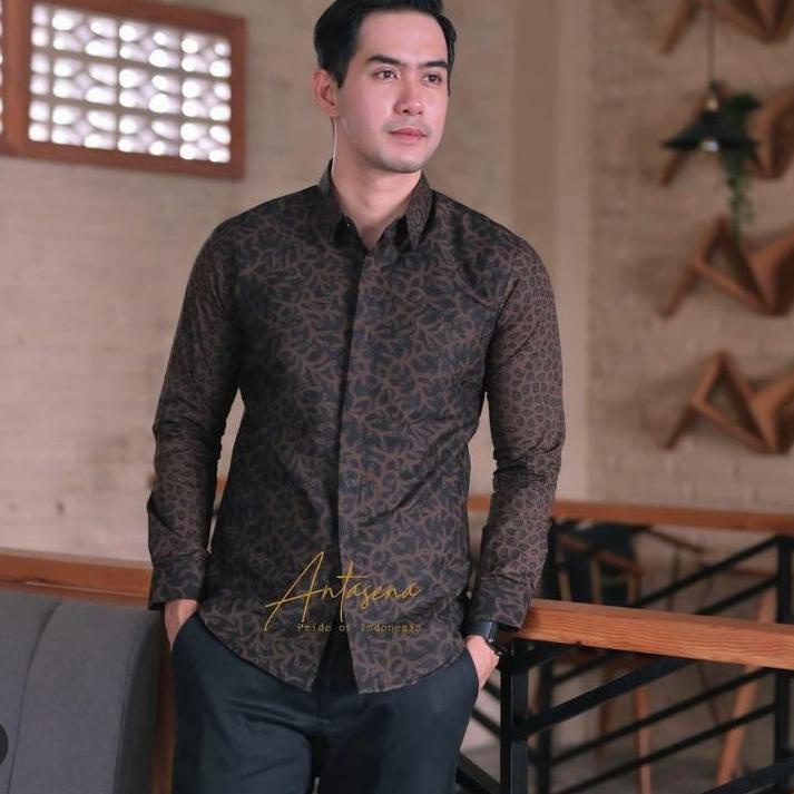 Sudah READY.. KEMEJA BATIK PRIA SLIMPIT LENGAN PANJANG