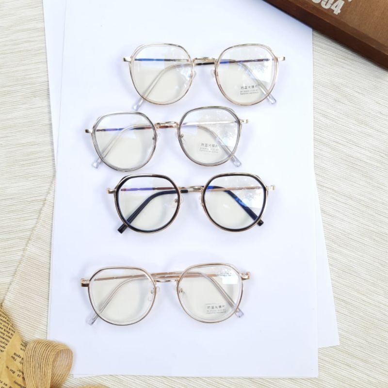 kacamata bulat kotak minus anti radiasi lensa photocromic