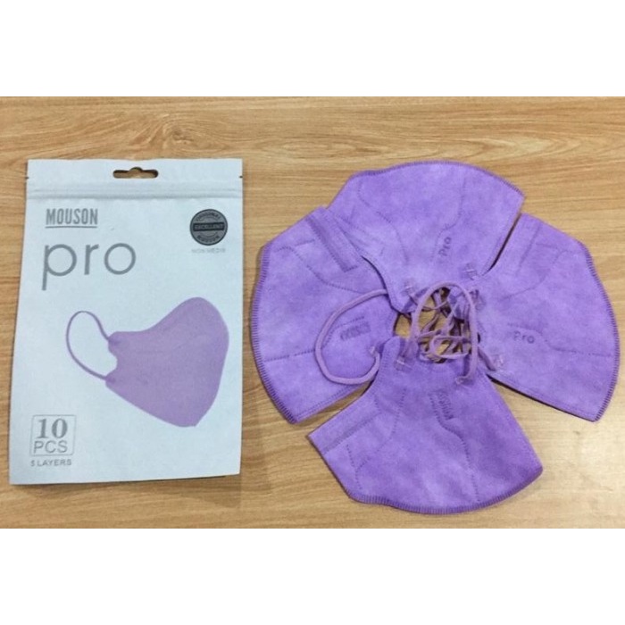Masker KN95 mouson pro embos isi 10 pcs ungu lilac
