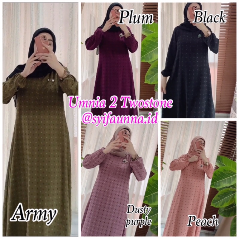 Umnia 2 Twotone Dress by jannat
