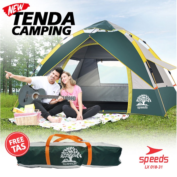 tenda camping speeds 2 3 orang 210x150x125cm tenda lipat portable tenda gunung waterproof 018 31