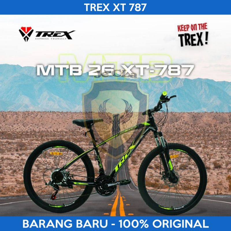 Sepeda Gunung MTB 26 TREX XT 780 781 785 787 788 Steel 21 Speed Disc Brake Murah