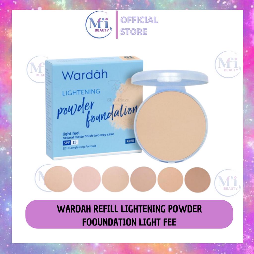 MFI - Wardah Refill Lightening Powder Foundation Light Feel | All Series | Full Stock