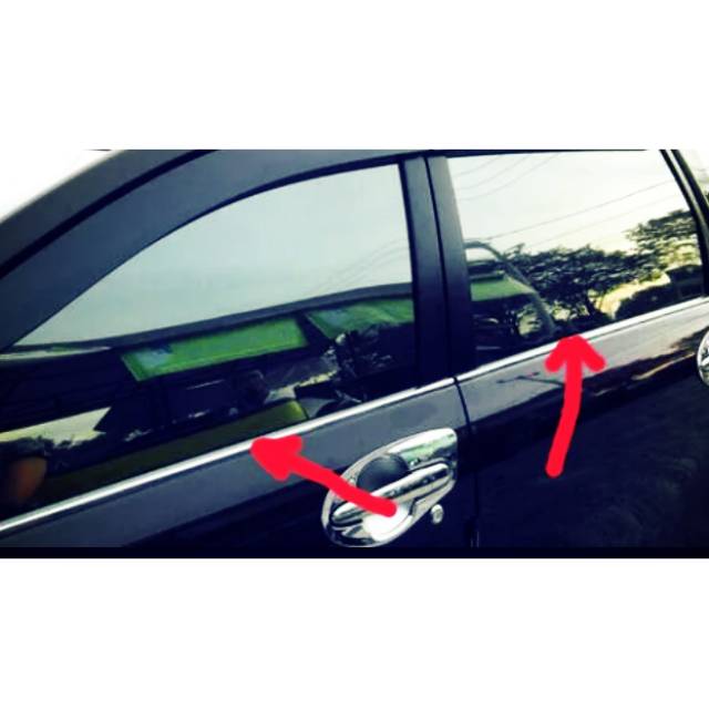 List Lis pintu kaca samping window liner chrome avanza lama 2004- 2011