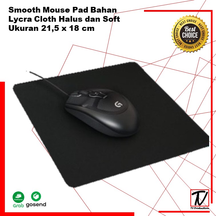 Mousepad Lycra Warna Hitam Mouse Pad Promo Murah Bisa Cod