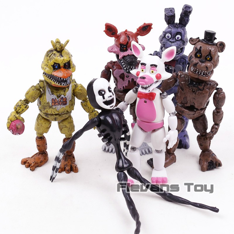 Import FNAF Five Nights at Freddy's Nightmare Freddy Chica Bonnie Funtime Foxy PVC Action Figures