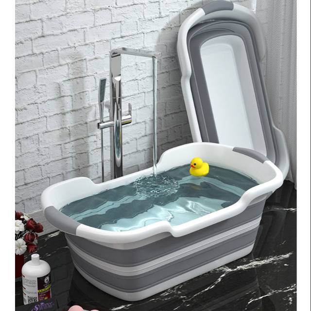 Bak Mandi Bayi Lipat FoldableBaby Bathtub - laundry