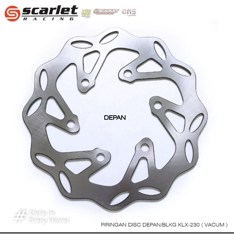 disk piringan cakram klx 230 satu set depan belakang scarlet racing