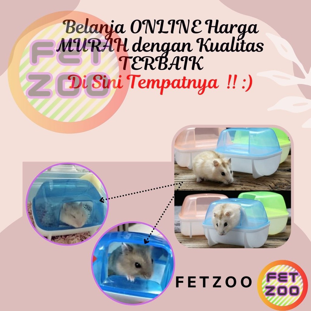 Tempat Mandi Hamster Kandang Hewan Peliharaan FETZOO-1