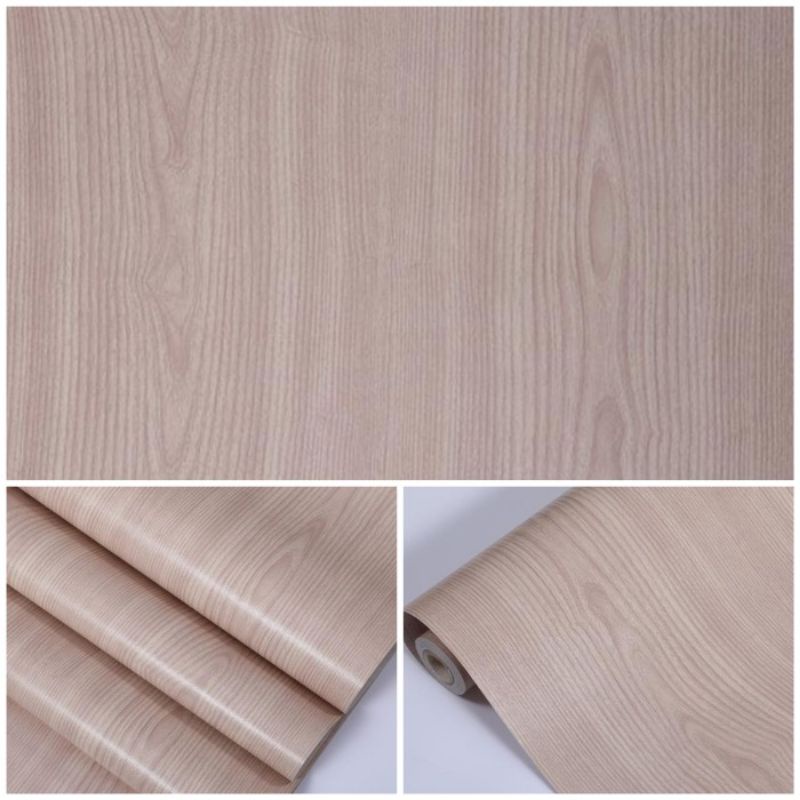 Wallpaper Dinding Kayu Sticker Dinding Kayu Coklat Muda Bermotif