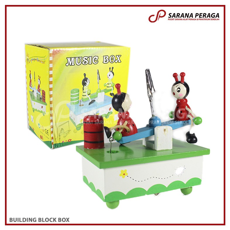 SaranaPeraga - Music Box / Kotak Musik Kayu / Kotak Musik Hewan - Mainan Edukasi
