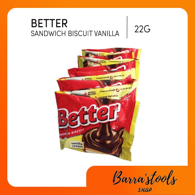 

(TERMURAH 22 gr) Better Sandwich Biscuit Vanilla