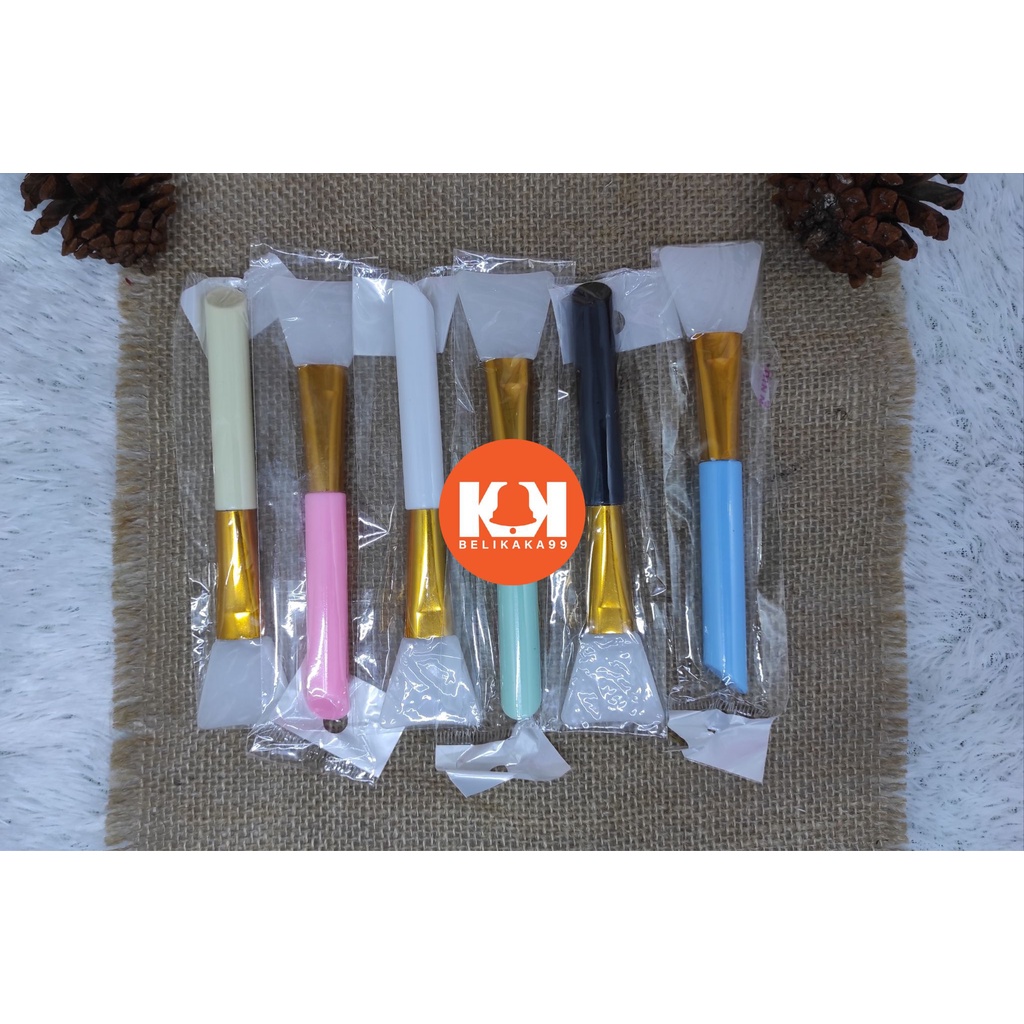 KUAS MASKER BENING AKIO DAN KUAS MASKER SILIKON / KUAS BENING MASKER / KUAS MASKER SILICONE / KUAS SILIKON / KUAS MASKER WAJAH