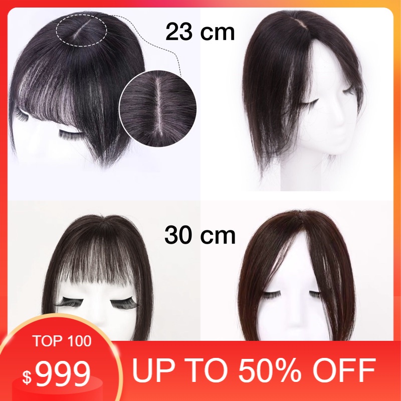Skin Toupee /tempelan penutup botak rambut asli wanita rambut palsu wig wanita topis hairclip korea