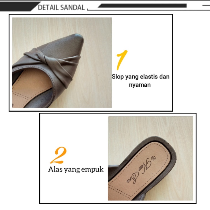 sogo NEW ERA LB 12037 SANDAL JELLY SLOP WANITA 100% ORIGINAL Sandal Flat