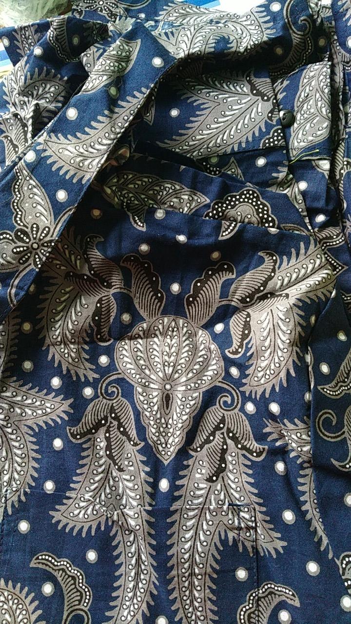 Kemeja Batik Pria Lengan Panjang Size M L Xl Xxl  Bswart Batik Hrb026 Kenongo Hem