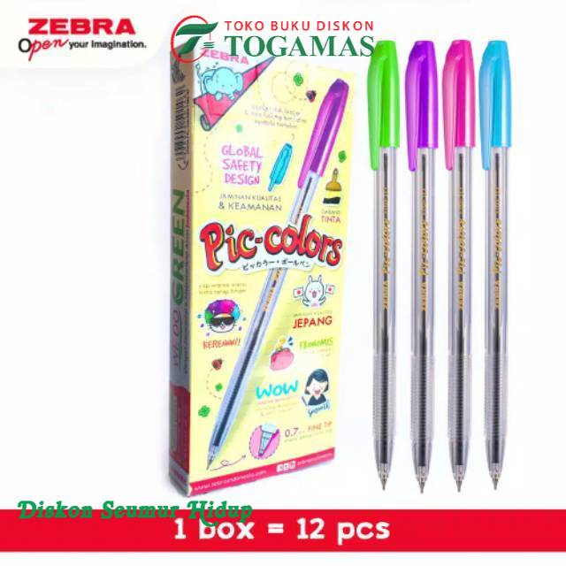 

Zebra Piccolors 07MM 1lusin (tinta hitam)