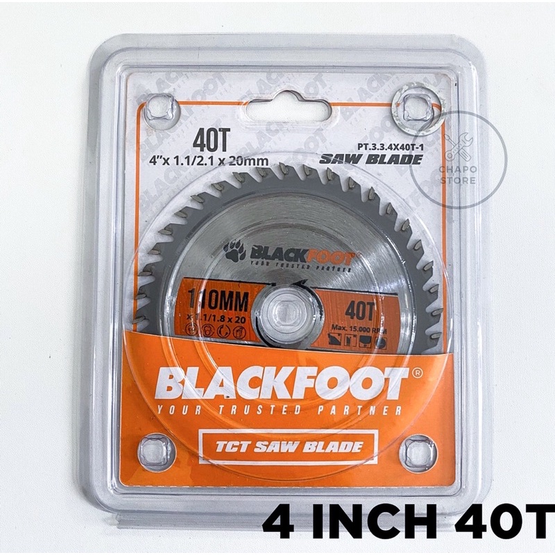 Blackfoot circular saw blade 4” inch 40t mata pisau potong kayu mata gerinda potong kayu