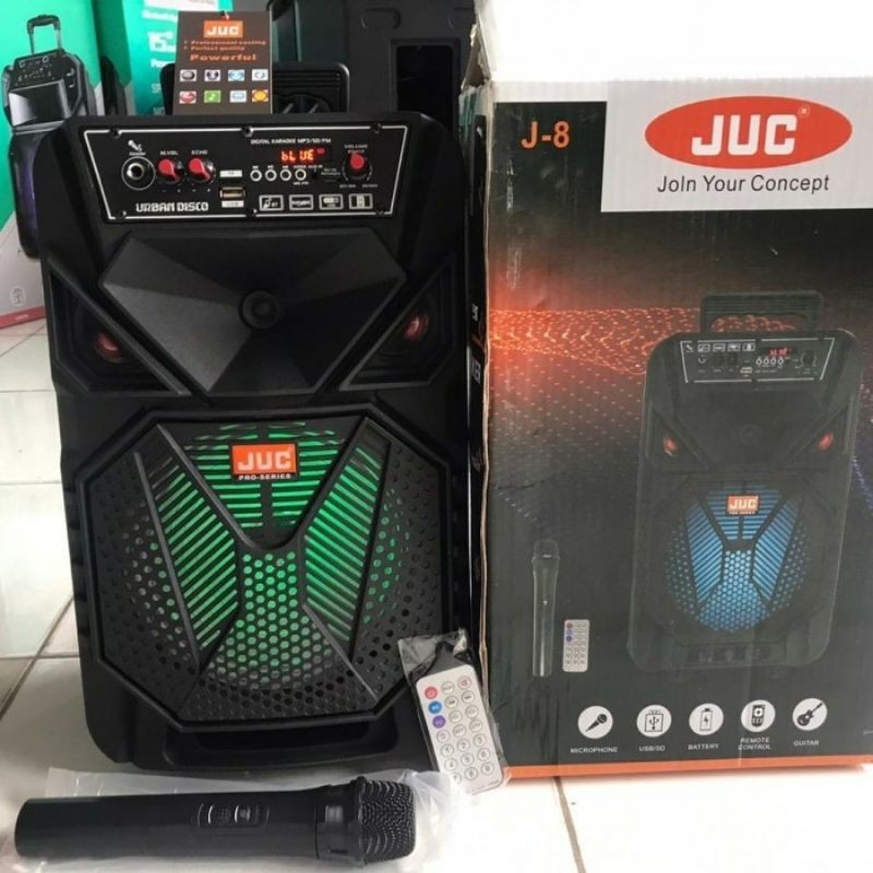 SPEAKER METTING JUC J8 8 INCI + 1 MIC WIRELESS