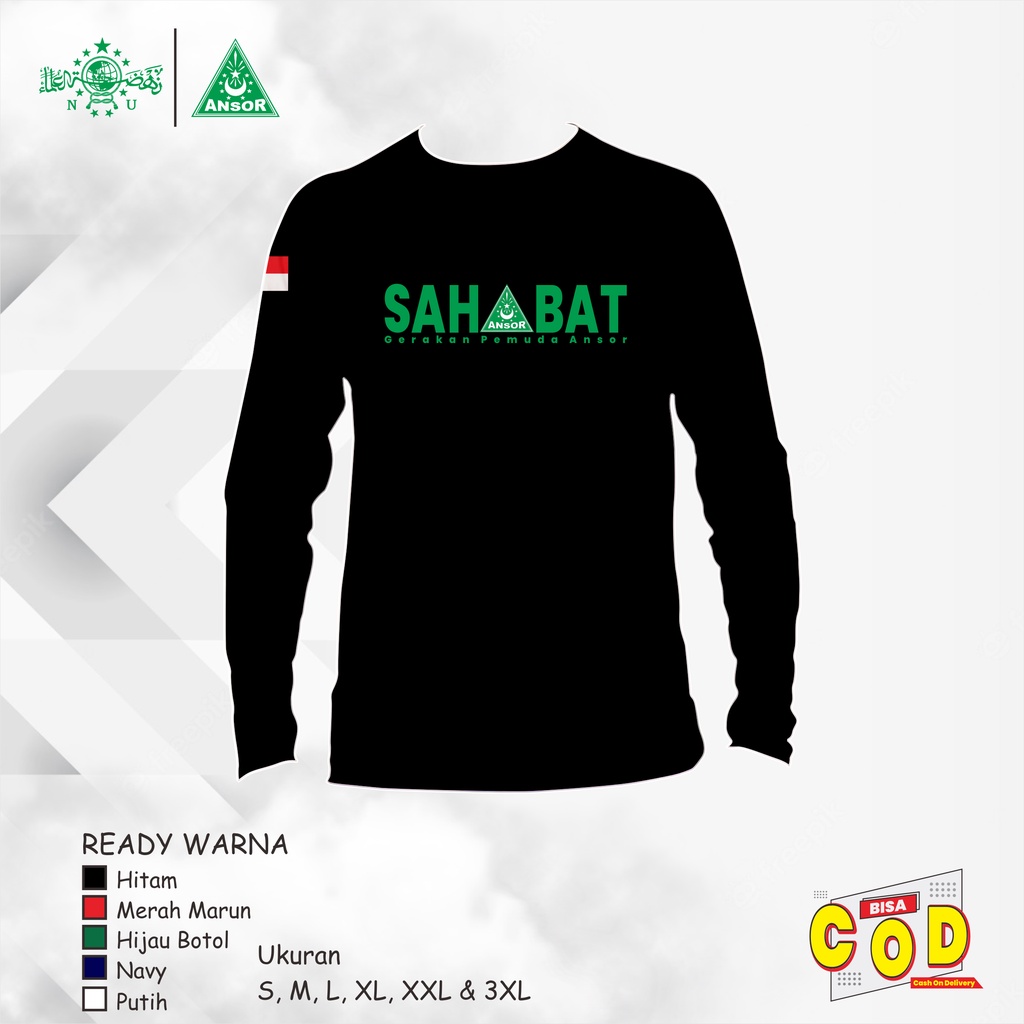 KAOS SAHABAT ANSOR | PANJANG | KAOS ANSOR | KAOS NU