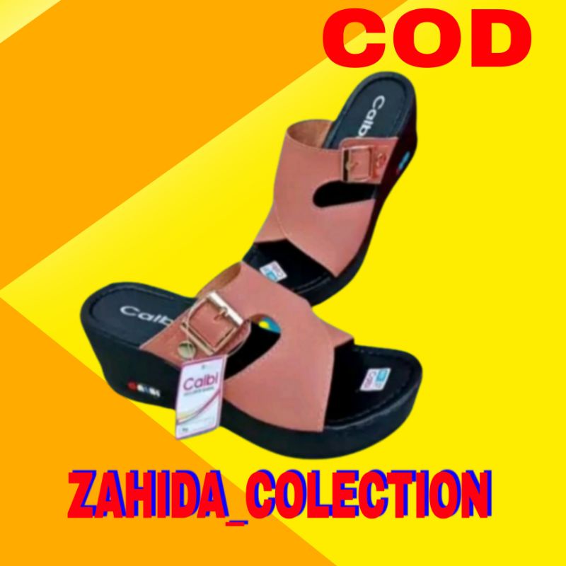 Sandal Wedges Calbi Gesper Wanita Terbaru