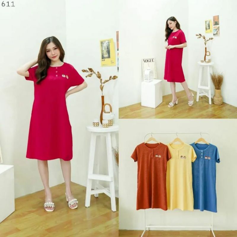 Dress Casual Knit Bordir by Golden Bee
