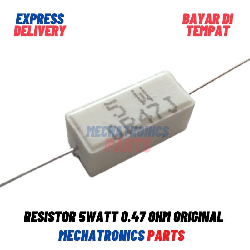 [PAS-9078] RESISTOR KAPUR 5WATT 0.47OHM ORIGINAL